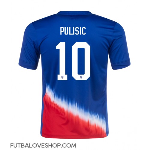 Dres Spojené Štáty Christian Pulisic #10 Preč Copa America 2024 Krátky Rukáv